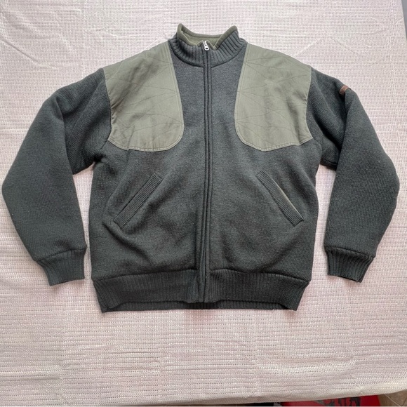 Beretta Quilted Shoulder Patches Sherpa Lined Wool Full-Zip